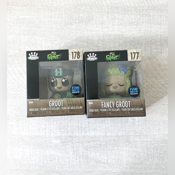 Funko Minis Marvel I Am Groot Bobble-Head Lot of 5 - Picture 5 of 7